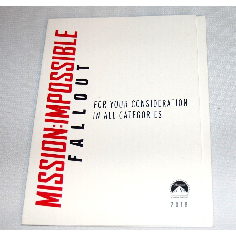 Mission Impossible Fallout DVD 2018 Academy Awards Consider Promo copy RARE